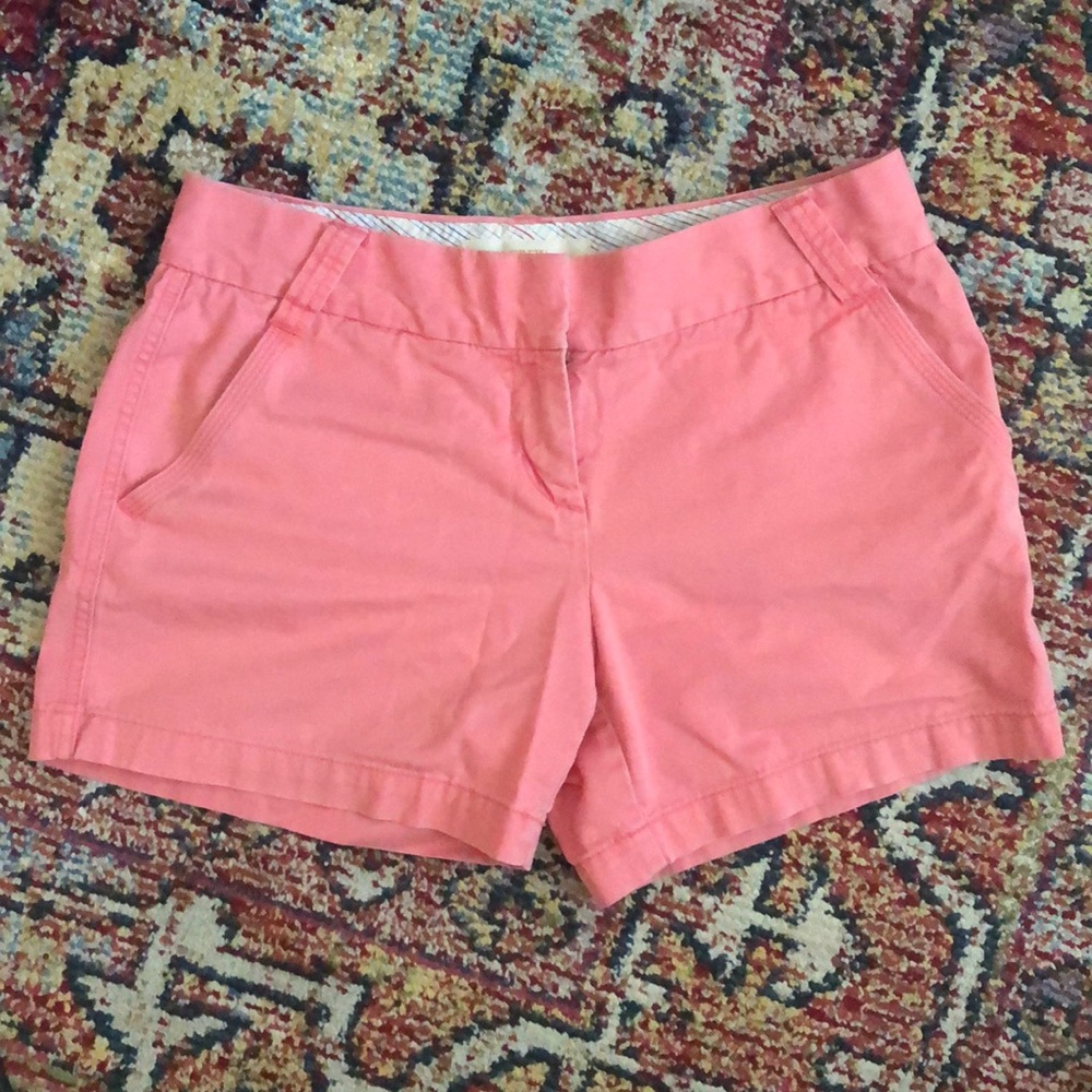 J.Crew city fit pink chino shorts